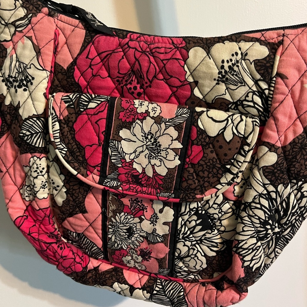 Vera Bradley shoulder bag. Quilted Mocha Rose print. Great condition!